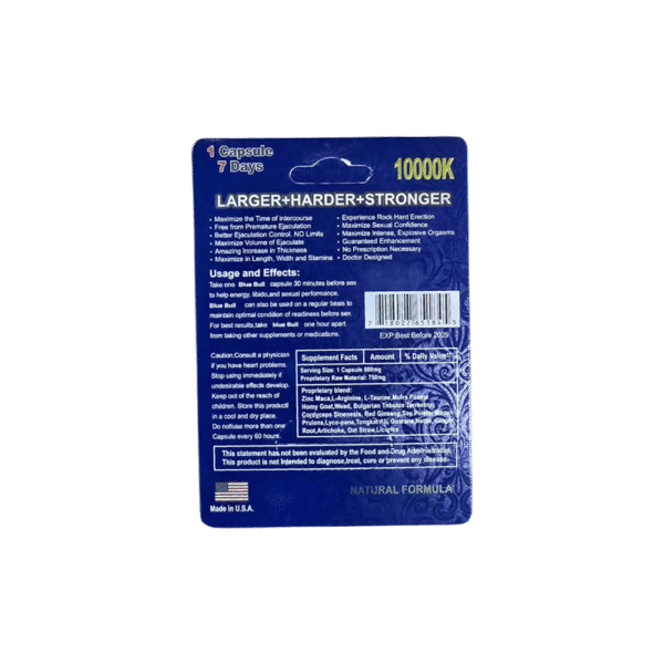 Blue Bull Capsule 10000k -24 Capsuls – US LEOPARD HONEY