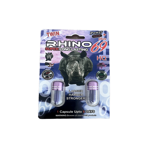 Rehino twin 69 -500k Super Long Lasting 24 capsules - Image 3