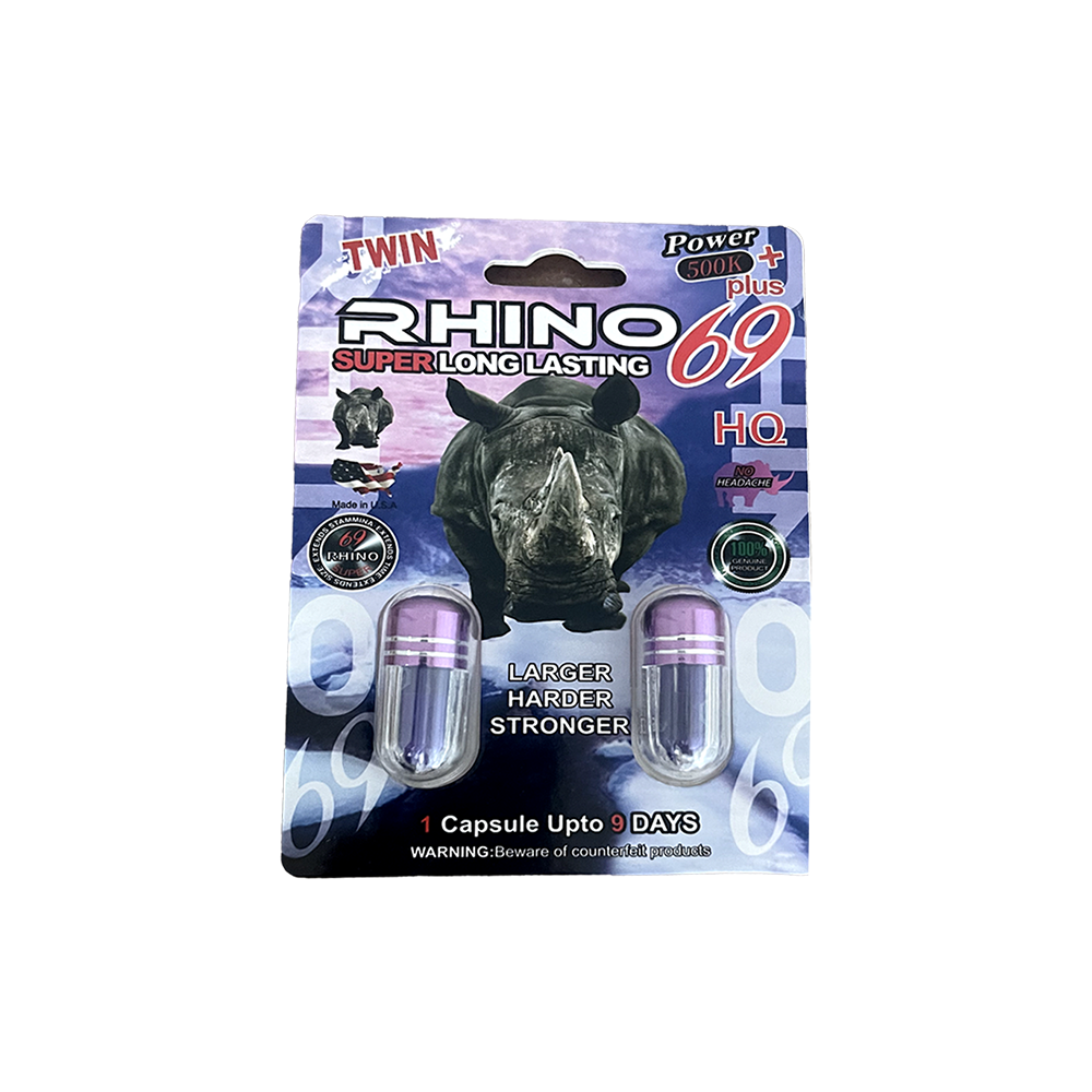 Rehino twin 69 -500k Super Long Lasting 24 capsules - Image 3
